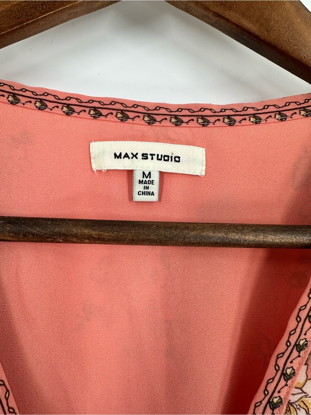 MAX STUDIO Cottagecore Smocked Fit & Flare Floral Maxi Dress Size M - Picture 7 of 8